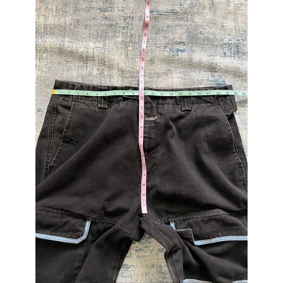 Marithe + Francois Girbaud Black Blue Shuttle Utility Cargo Pants 38 x 34 - Picture 7 of 8